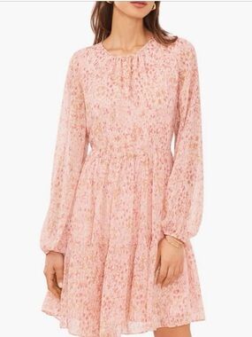 Halogen Pink Floral Mini Dress